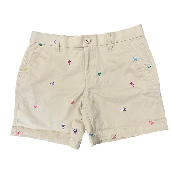 Rafaella Cream Shorts with Multicolor Embroidery - Picture 1 of 10